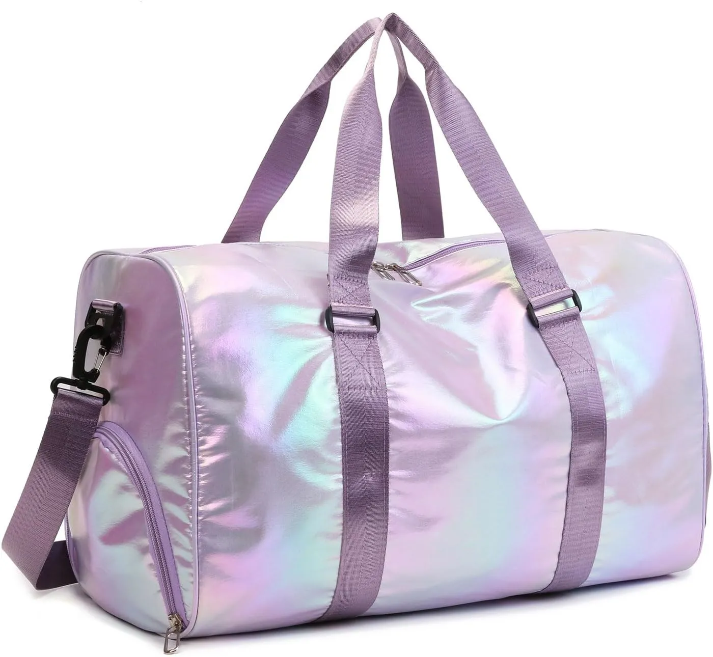Yaopeing Gym Bag with Shoes Compartment,Sports Duffle Bag for Girls,Waterproof Travel Gym Tote Bags for Women,Purple