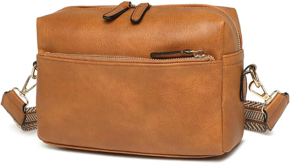 YDSIII Small Crossbody Bags for Women, Trendy Vegan Leather Cross Body Bags for Womens with Adjustable Wide Guitar Strap