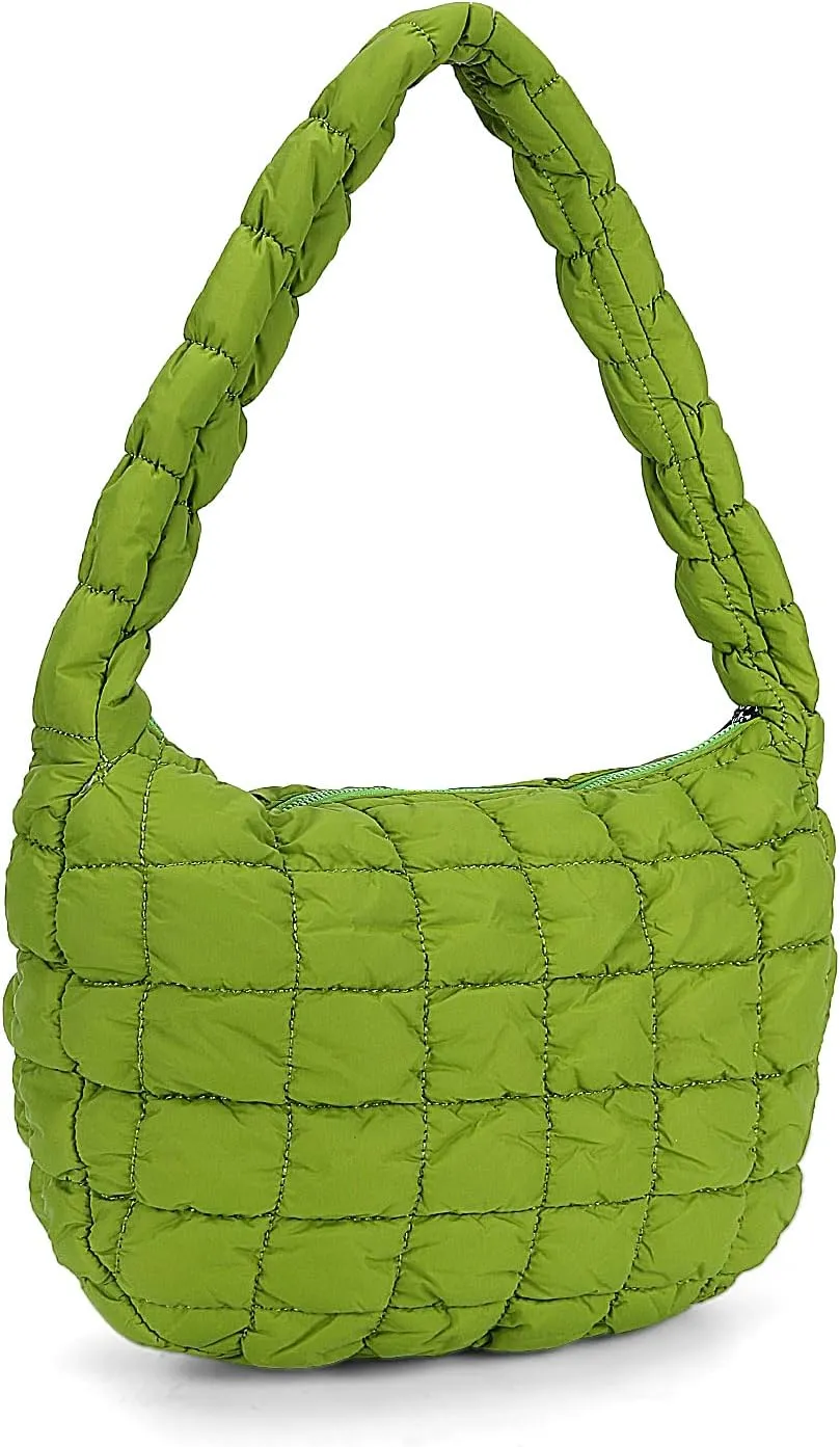 YFGBCX Quilted Tote Bag for Women - Lightweight Puffy Shoulder Bag with Quilted Padding