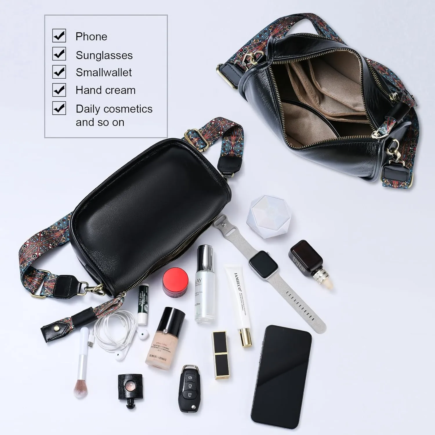 Yonami Genuine Leather Crossbody Bags for Women - Crossbody Bags for Women Trendy - leather Small Purses for Women
