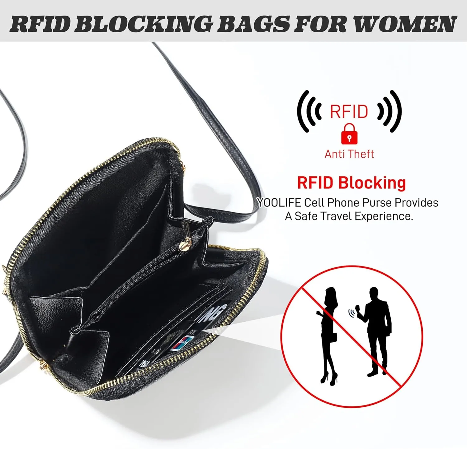 YOOLIFE Mothers Day Gifts - RFID Blocking Crossbody Bags for Women Small Sling Bag Personalized Gifts for Women Mom Her