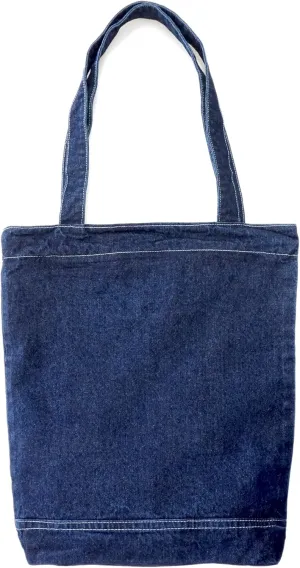YunZh Canvas Bag Denim Tote Shoulder Handbag Shopping Travel Pockets Reusable Grocery Bags