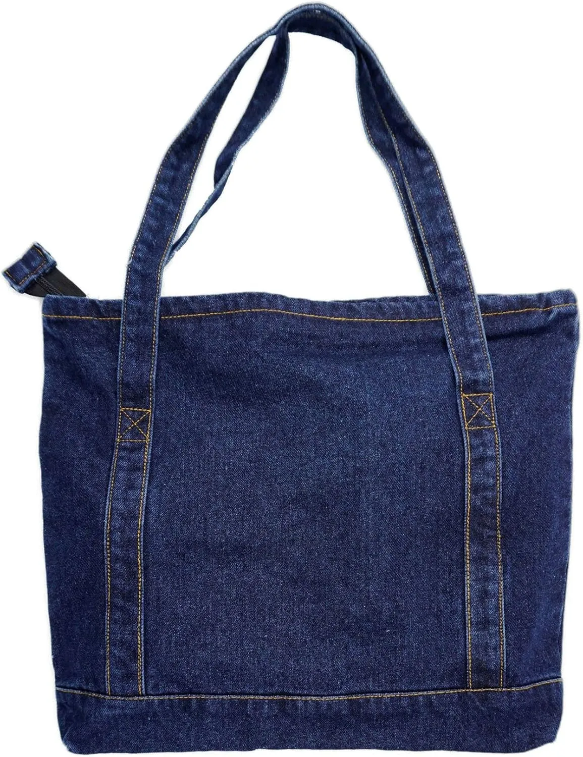 YunZh Denim Tote Bag Casual Style Lightweight Classic Retro Travel Shopper Shoulder Handbag