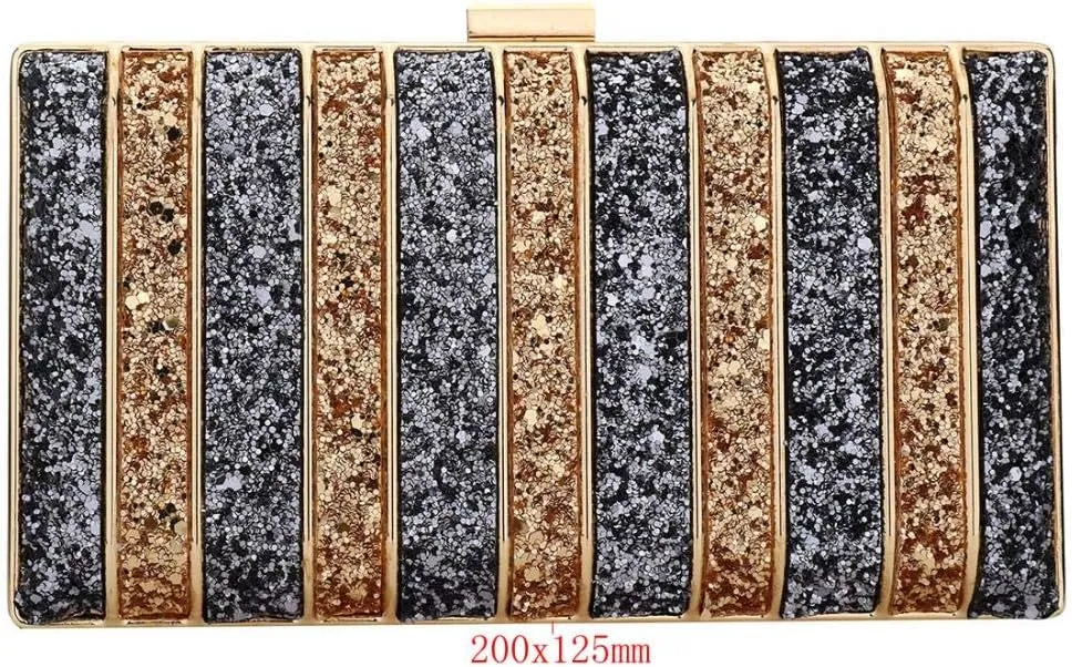 YYW Evening Clutch Bag, Womens Wedding Purse Bridal Prom Handbag Party Bags Sequin Bag